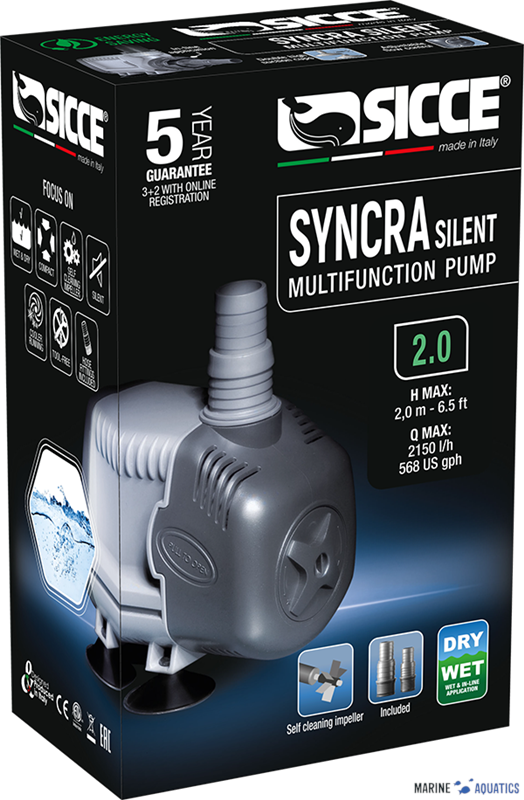 Sicce Syncra Silent 2.0 - výtlačné čerpadlo (~2150 l/h /~32W)