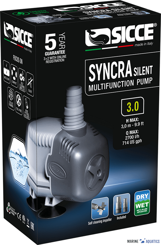 Sicce Syncra Silent 3.0 - výtlačné čerpadlo (~ 2700l/h /~45W)