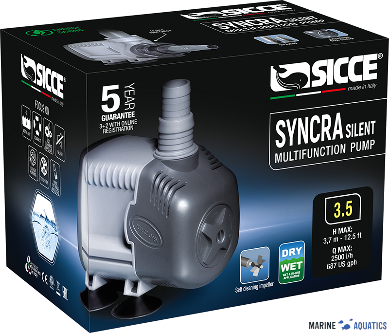Sicce Syncra Silent 3.5 - výtlačné čerpadlo (~2500 l/h /~65W)