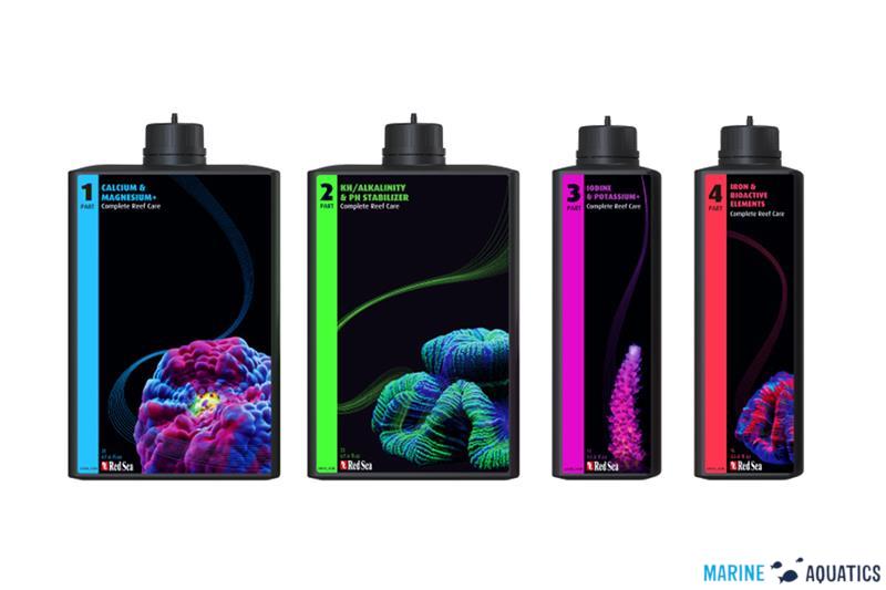 Red Sea 4dílný RCP - 36 hlavních, vedlejších a stopových prvků (balení L/do 600L)