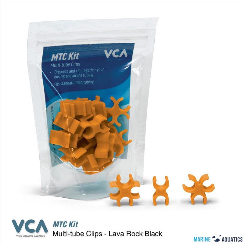 VCA Multi Tube clips - spony k organizaci hadiček - Yuma Orange